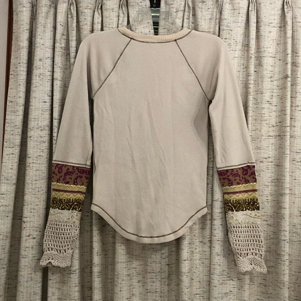Free People In The Mix Jacquard Cuff Thermal Top